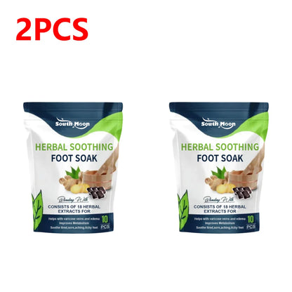 1-10bag Foot Bath Gel Natural Herbal Foot Soak Beads Dehumidification Detox Relieve Fatigue Repair Leg Veins for Shape Up Care