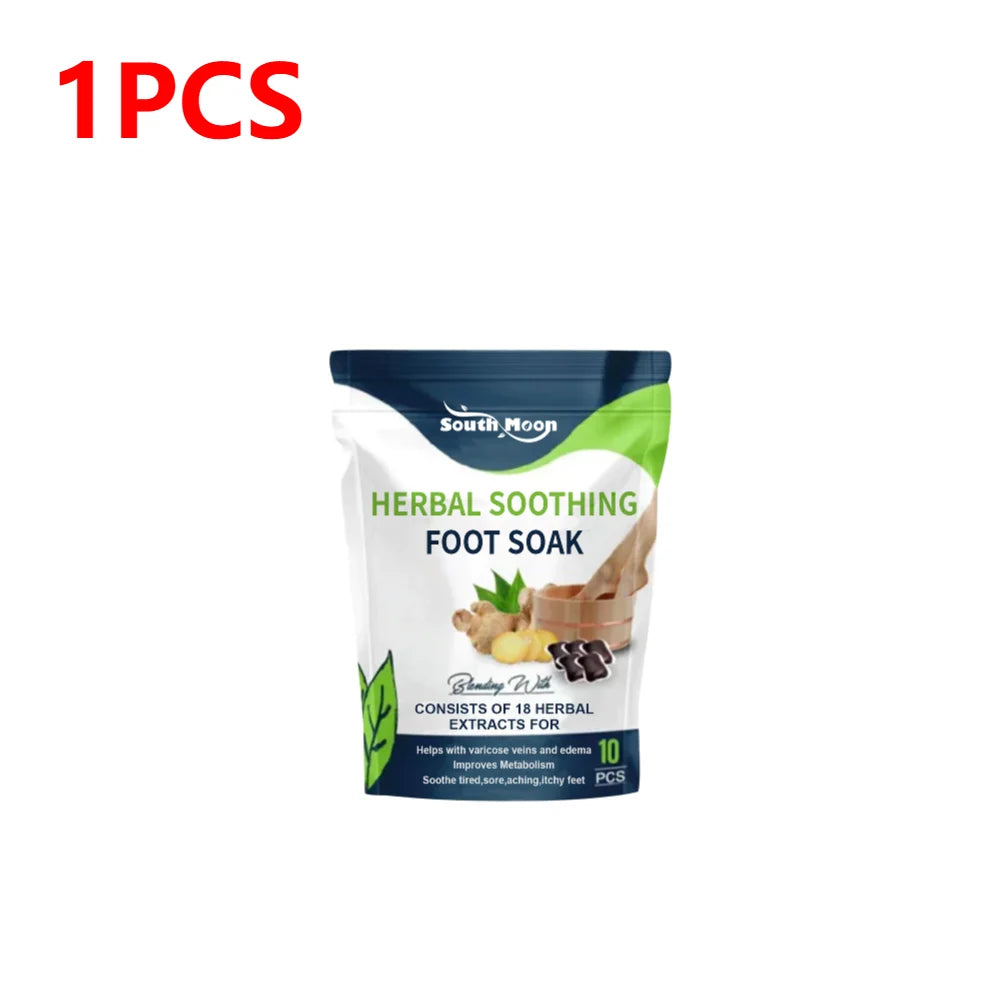 1-10bag Foot Bath Gel Natural Herbal Foot Soak Beads Dehumidification Detox Relieve Fatigue Repair Leg Veins for Shape Up Care