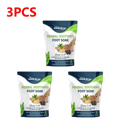 1-10bag Foot Bath Gel Natural Herbal Foot Soak Beads Dehumidification Detox Relieve Fatigue Repair Leg Veins for Shape Up Care